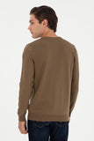 USPA Men Jumper R/Neck Abstract VR027 Khaki USPJR364 US POLO ASSN.