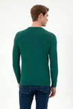 USPA Men Jumper R/Neck Boxes VR079 Dark Green USPJR355 US POLO ASSN.