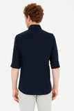 US Polo Assn. Men Shirt Slim Full Sleeve Navy VR033 USPSH326 USPA