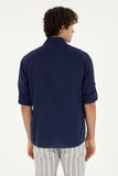 USPA Shirt Men Navy VR033 USPSH309 Custom Full Sleeve US Polo Assn.