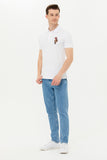 US Polo Assn. White Men Polo Shirt Multi Color Horse VR013 USPOM179 USPA