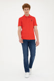 USPA Polo Shirt Red VR030 USPOM265 USPA LOGO US POLO ASSN.