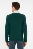 USPA Men Jumper V/Neck Green VR054 USPJR374 US POLO ASSN.