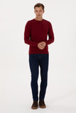 USPA Men Jumper R/Neck Bordeaux VR014 USPJR394 US POLO ASSN.