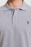 USPA Men Polo Shirt SCH Grey Melange VR086 USPOM342 US Polo Assn.