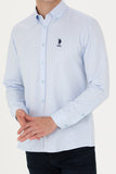 US Polo Assn. Men Shirt Slim Full Sleeve Light Blue VR003 USPSH332 USPA