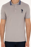 USPA Men Polo Shirt USPA Big Logo Dark Grey VR080 USPOM270 US POLO ASSN.