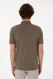 USPA Polo Shirt Men Mink VR052 USPOM320 Single Color Horse US Polo Assn.