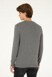 USPA M Jumper R/Neck Boxes Grey Mélange VR086 USPJR356 US POLO ASSN.