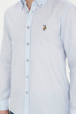 US Polo Assn. Men Shirt Slim Full Sleeve Light Blue VR003 USPSH331 USPA