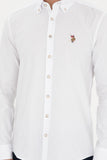 US Polo Assn. White Men Shirt VR013 USPSH318 USPA