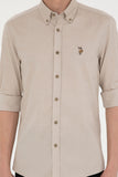 US Polo Assn. Khaki Men Shirt VR027 USPSH320 USPA