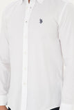 US Polo Assn. Men Shirt Slim Full Sleeve White VR013 USPSH315 USPA