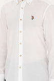 US Polo Assn. Men Shirt Slim Full Sleeve White VR013 USPSH344 USPA