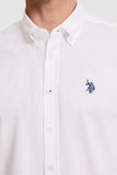 USPA Men Shirt Cedro S F/S White VR013 USPSH378 US Polo Assn.