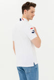 US Polo Assn. White Men Polo Shirt Multi Color Horse VR013 USPOM179 USPA