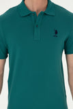 USPA Polo Shirt Men Dark Green VR101 USPOM258 USPA LOGO US POLO ASSN.