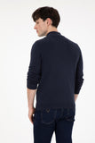 USPA Men Cardigan Zipper Navy VR033 USPCN079 US POLO ASSN.