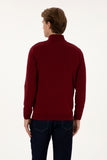 USPA Men Cardigan Zipper Bordeaux VR014 USPCN081 US POLO ASSN.
