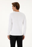 USPA Men Jumper Round/Neck White VR013 USPJR407 US POLO ASSN.