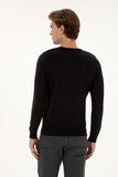 USPA Men Jumper R/Neck Black VR046 USPJR384 US POLO ASSN.