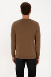USPA Men Jumper R/Neck Khaki Melange VR125 USPJR386 US POLO ASSN.