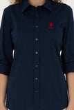 USPA Shirt Women Navy VR033 USSHW041 Slim US Polo Assn.