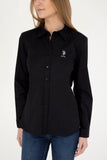 USPA Shirt Women Black VR046 USSHW042 Slim US Polo Assn.