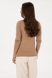 USPA Women Jumper V/Neck Camel Melange VR122 USPJR391 US POLO ASSN.