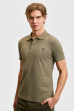 USPA Men Polo Shirt SCH Khaki VR027 USPOM341 US Polo Assn.
