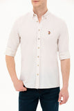 US Polo Assn. Men Shirt Slim Full Sleeve Stone VR049 USPSH324 USPA