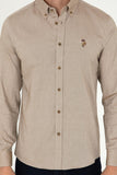 USPA Men Shirt  Cedro S F/S Khaki VR027 USPSH369 US Polo Assn.