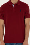 USPA Polo Shirt Men Bordeaux VR014 USPOM246 USPA LOGO US POLO ASSN.