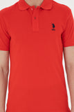 USPA Polo Shirt Red VR030 USPOM265 USPA LOGO US POLO ASSN.