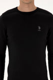 USPA Men Jumper R/Neck Black VR046 USPJR384 US POLO ASSN.