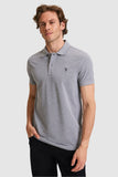 USPA Men Polo Shirt SCH Grey Melange VR086 USPOM342 US Polo Assn.