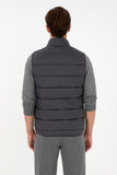 USPA Men Jacket Vest Quilted S/L Anthracite VR06 USPJK152 US POLO ASSN.