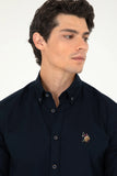 USPA Men Shirt  Cedro S F/S Dark Blue VR032 USPSH370 US Polo Assn.