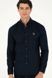 USPA Men Shirt  Cedro S F/S Dark Blue VR032 USPSH370 US Polo Assn.