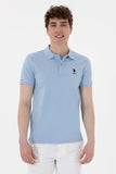 USPA Polo Shirt Men Light Blue VR003 USPOM295 USPA LOGO US POLO ASSN.