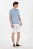 USPA Polo Shirt Men Light Blue VR003 USPOM295 USPA LOGO US POLO ASSN.