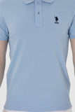 USPA Polo Shirt Men Light Blue VR003 USPOM295 USPA LOGO US POLO ASSN.