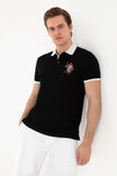USPA Men Polo Black VR046 USPOM313 Regular Multi Color Horse U.S. Polo Assn.