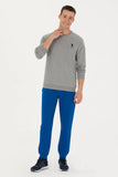 USPA Men Jumper R/Neck Grey Mélange VR086 USPJR367 US POLO ASSN.