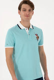 USPA Men Polo Aqua VR007 USPOM312 Regular Multi Color Horse U.S. Polo Assn.