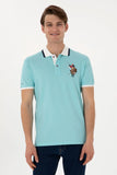 USPA Men Polo Aqua VR007 USPOM312 Regular Multi Color Horse U.S. Polo Assn.