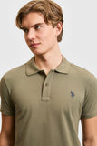 USPA Men Polo Shirt SCH Khaki VR027 USPOM341 US Polo Assn.