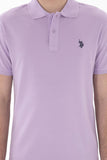 USPA Polo Shirt Men Lilac VR034  USPOM297 Single Color Horse US Polo Assn.