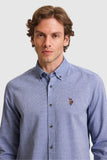 USPA Men Shirt Nova S F/S Navy VR033 USPSH384 US Polo Assn.