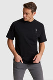 USPA Men Polo T-Shirt USPA Black VR046 USTSM076 US Polo Assn.